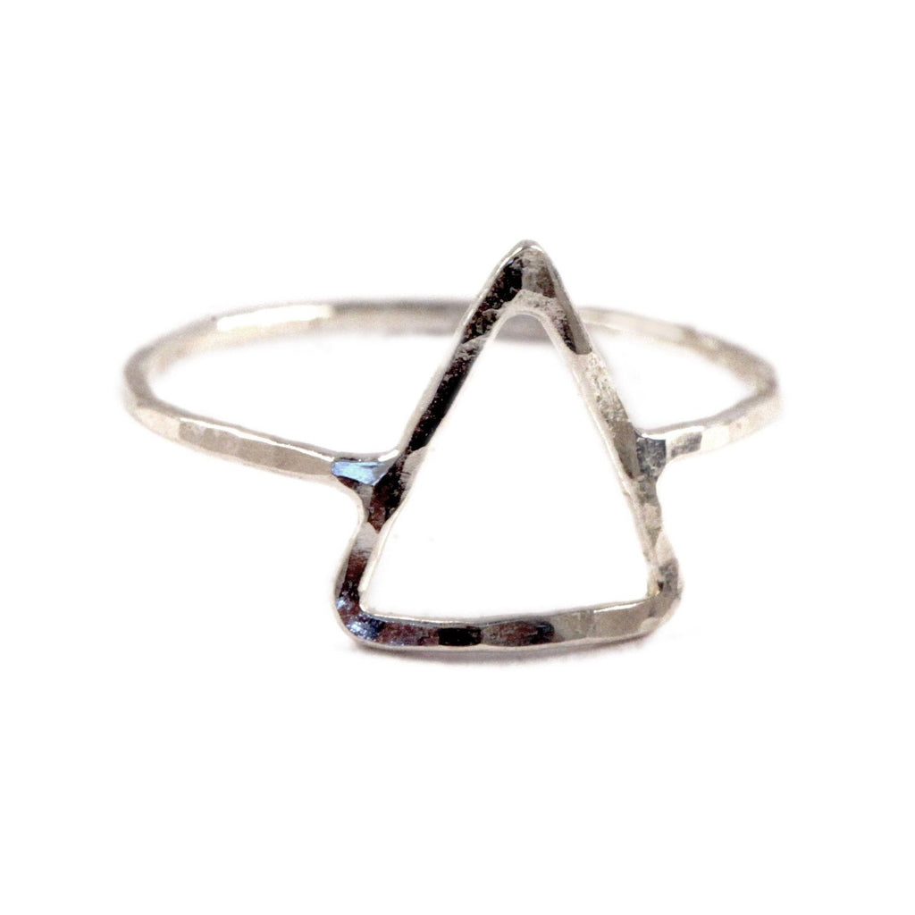 CALEE TRIANGLE RING＜SILVER925＞ 16号 Hammered Triangle Ring – Aquarian Thoughts Jewelry
