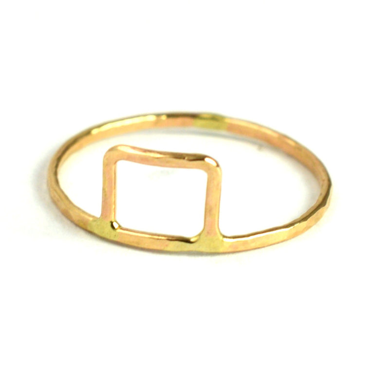 Geometric Rectangle Stackable Ring