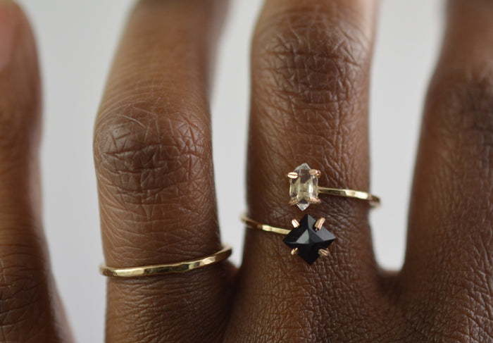Herkimer Diamond & Gemstone Wrap Ring