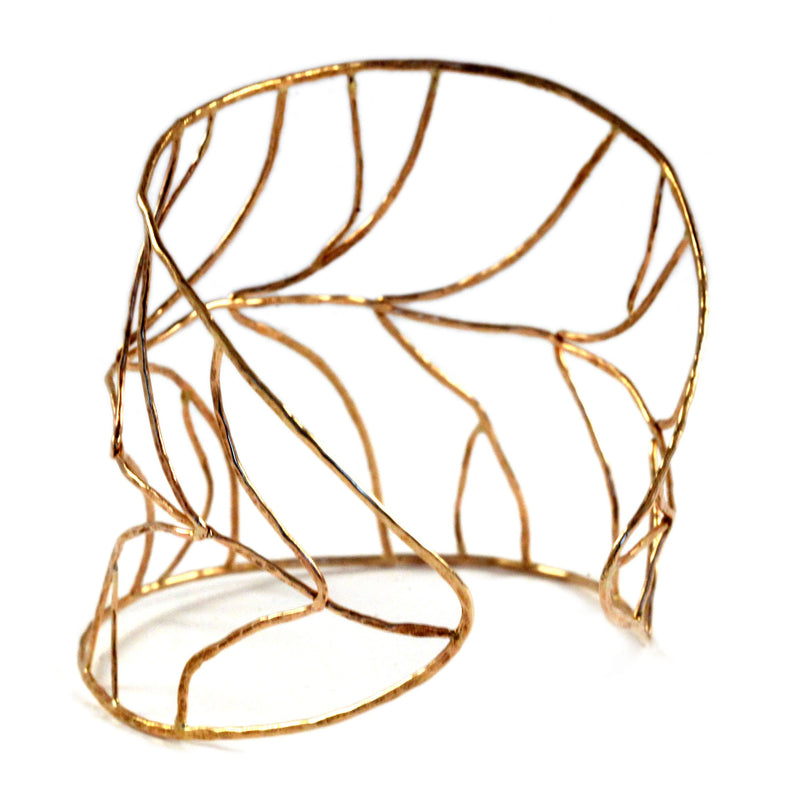 Organic Gold Leaf Cuff Bracelet