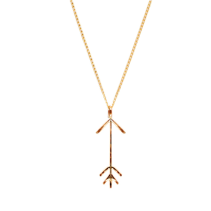 Hammered Arrow Pendant Necklace
