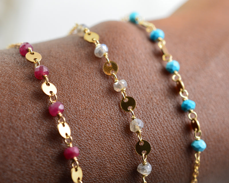 Beaded Sequin Bracelet by Aquarian Thoughts Jewelry