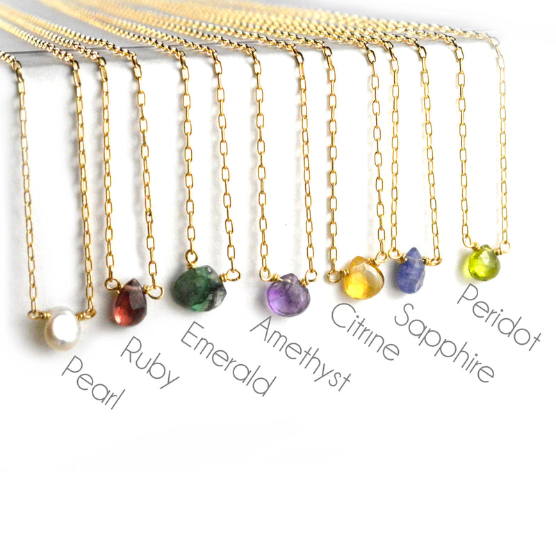 Petite Gemstone Necklace