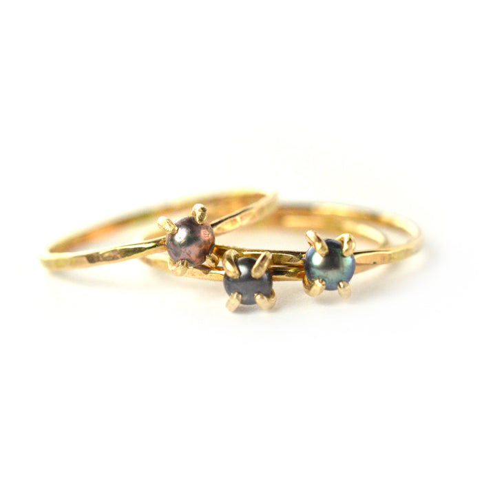 Black Pearl Ring by Aquarian Thoughts Jewelry