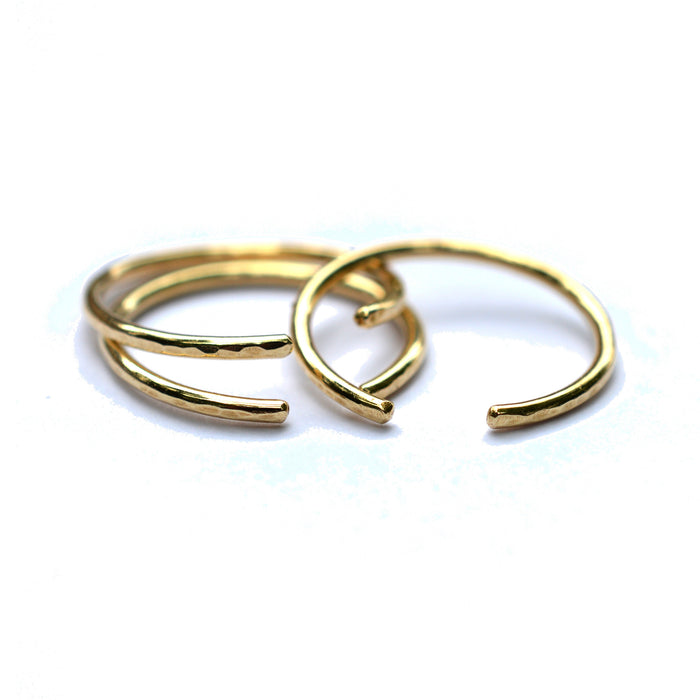 bronze hammered cuff rings by aquarian thoughts jewelry