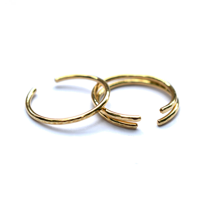 bronze hammered cuff rings by aquarian thoughts jewelry