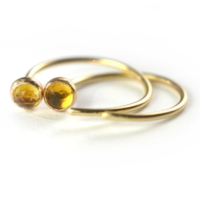 Citrine Ear Huggers by Aquarian Thoughts Jewelry