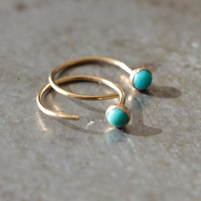 Turquoise Ear Huggers