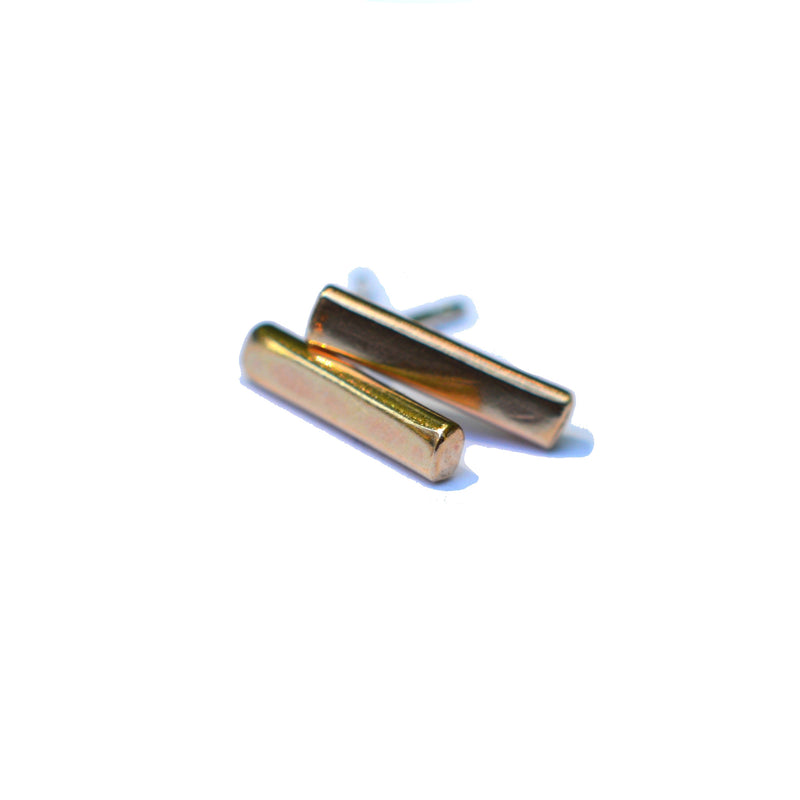 tiny bar earrings, aquarian thoughts jewelry