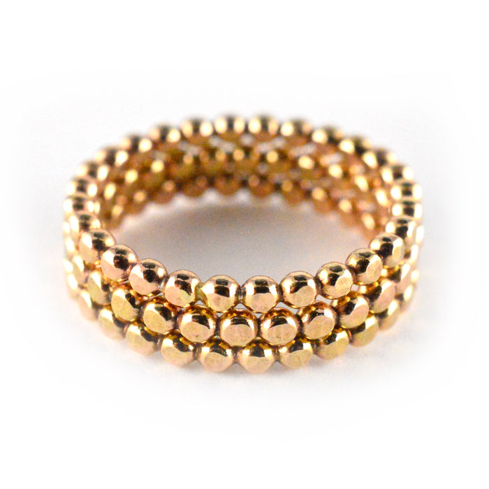 hammered gold stacking rings