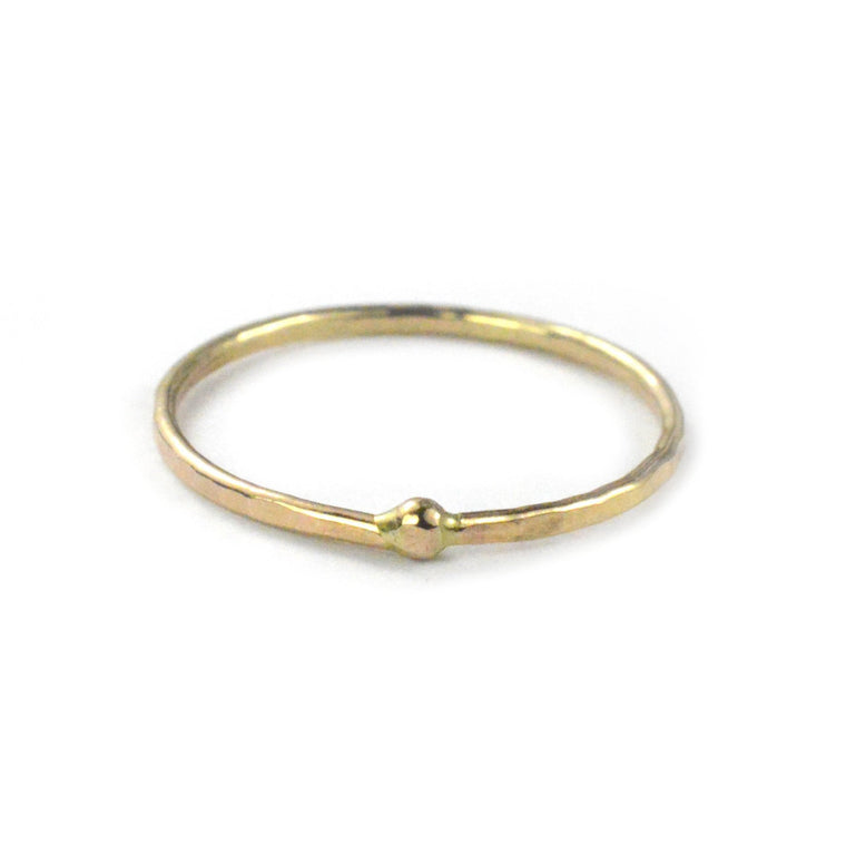 Solitaire Bead Stacking Ring