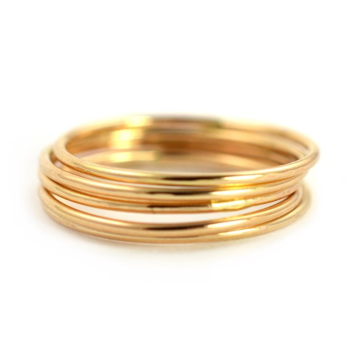 Skinny Gold Ring Threads - Set of 5