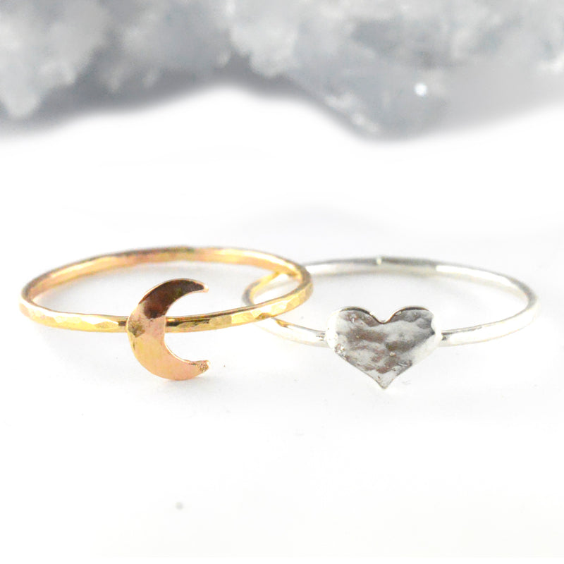 Tiny Crescent Moon Ring