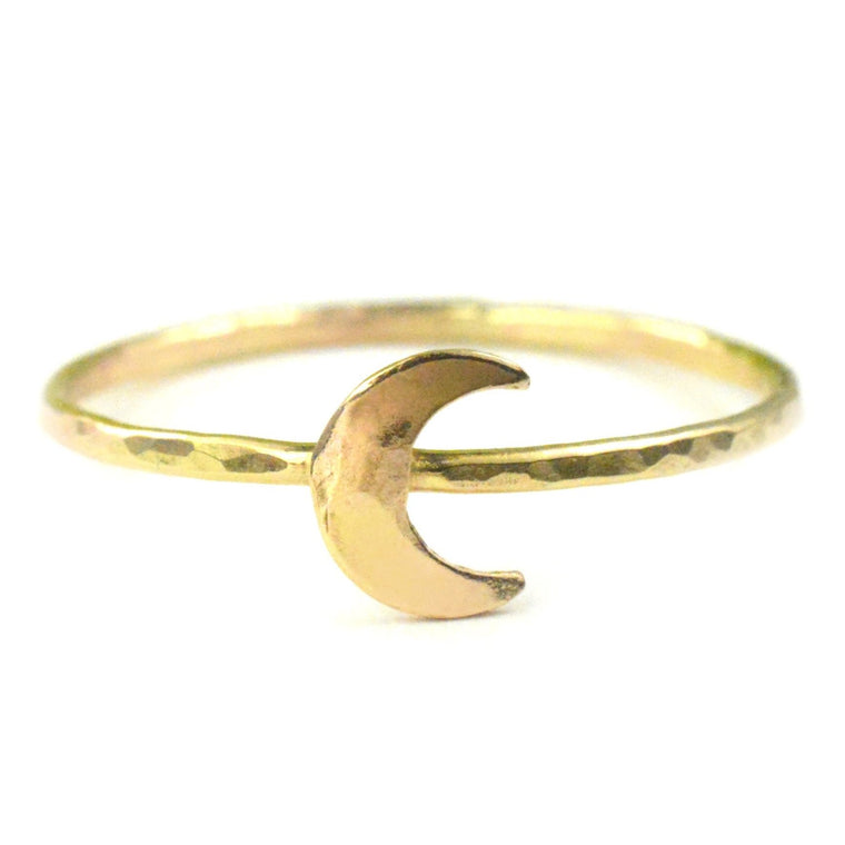 Tiny Crescent Moon Ring