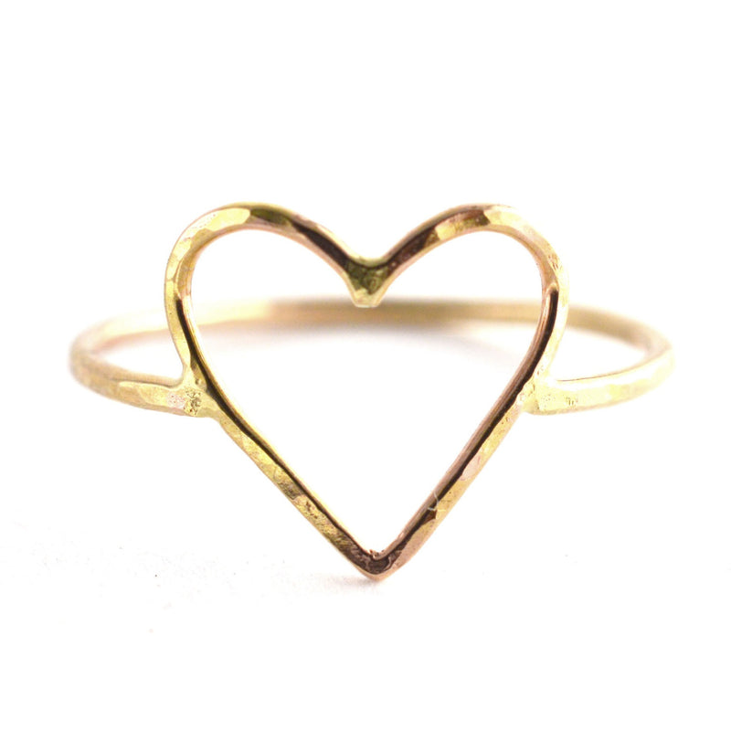 handmade heart ring, aquarianthoughts jewelry