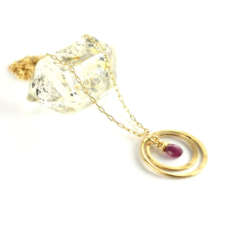 Geometric Birthstone Necklace