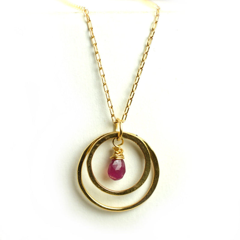Geometric Birthstone Necklace