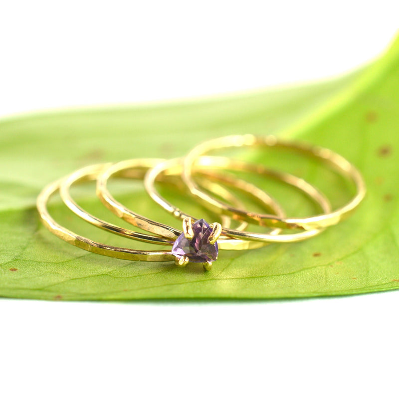 Size 7 / Amethyst Stacking Ring Set of 5