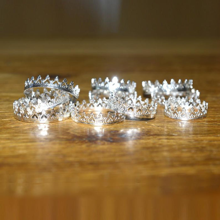 Silver Princess Crown Stacking Ring