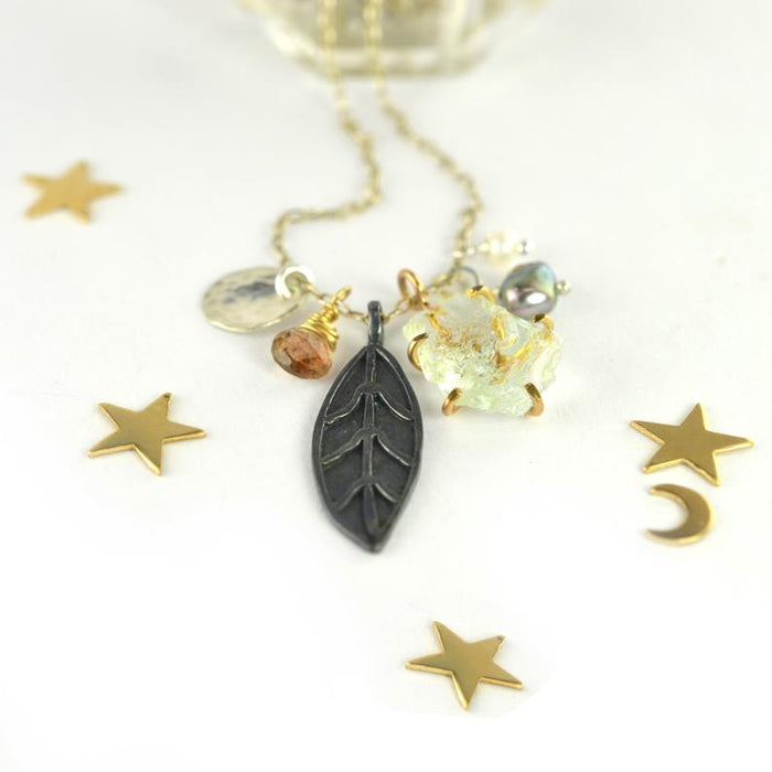 Silver Leaf Charm Necklace