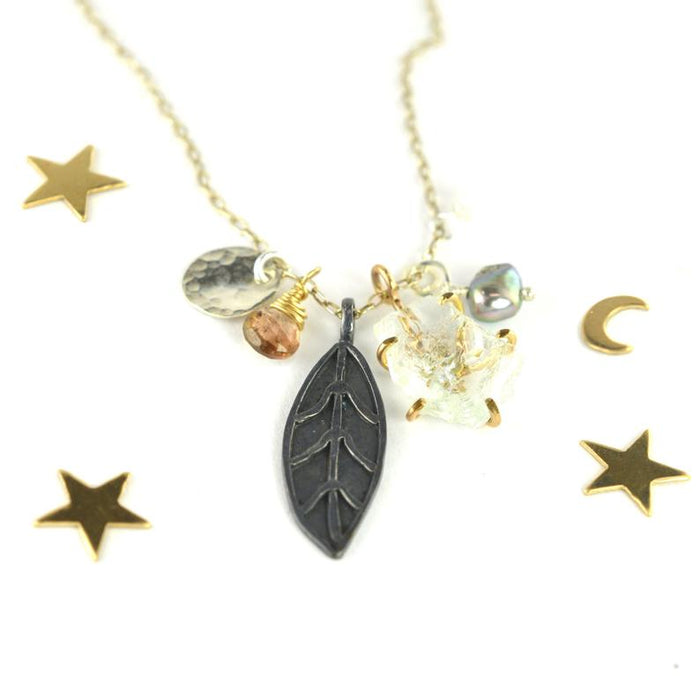 Silver Leaf Charm Necklace