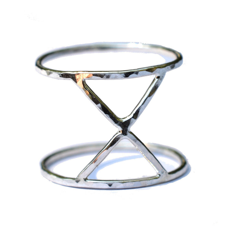 X Double Band Ring