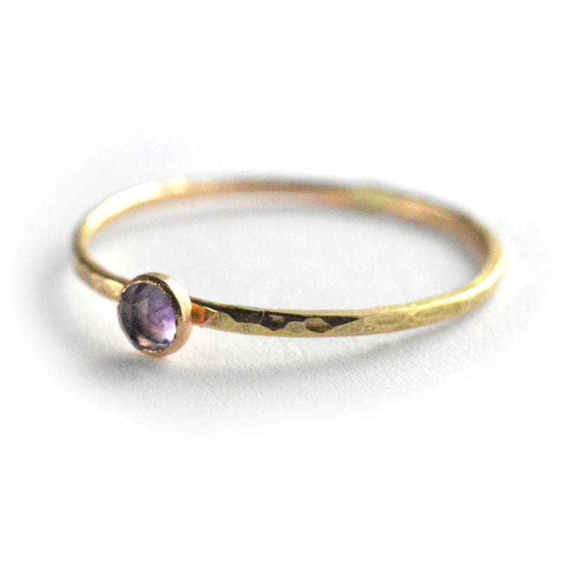 Rose Cut Amethyst Ring