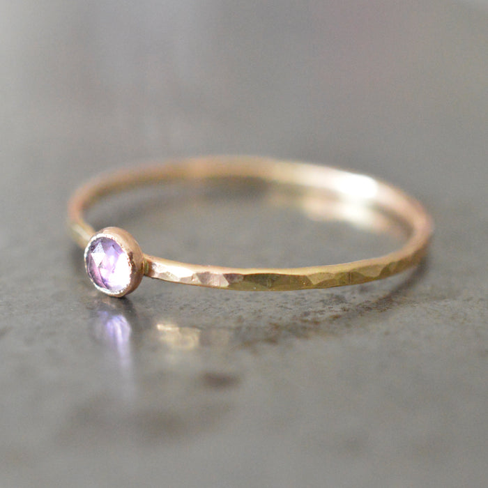 Rose Cut Amethyst Ring