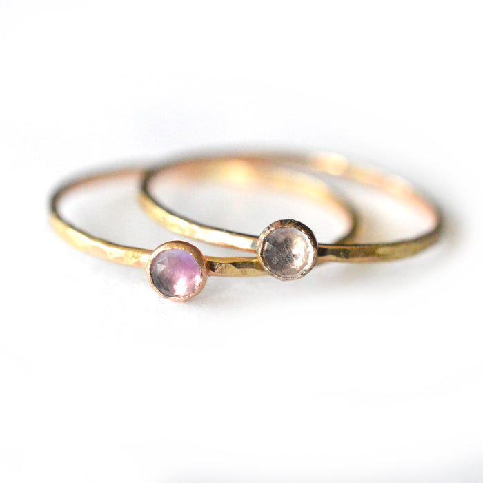 Rose Cut Amethyst Ring