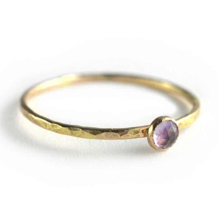 Rose Cut Amethyst Ring