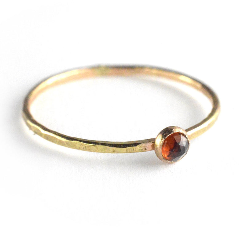 Rose Cut Garnet Ring