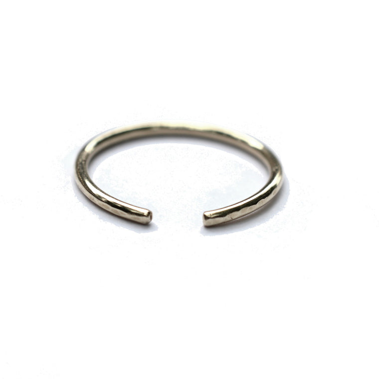 Silver Hammered Cuff Rings