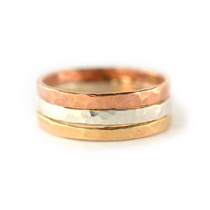 Thick Stackable Rings - Set of 3