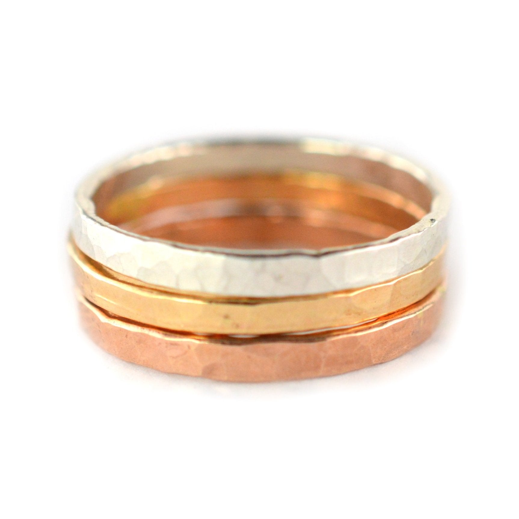 Thick Stackable Rings - Set of 3