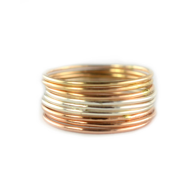 Skinny Gold Ring Threads - Set of 5 – Aquarian Thoughts Jewelry