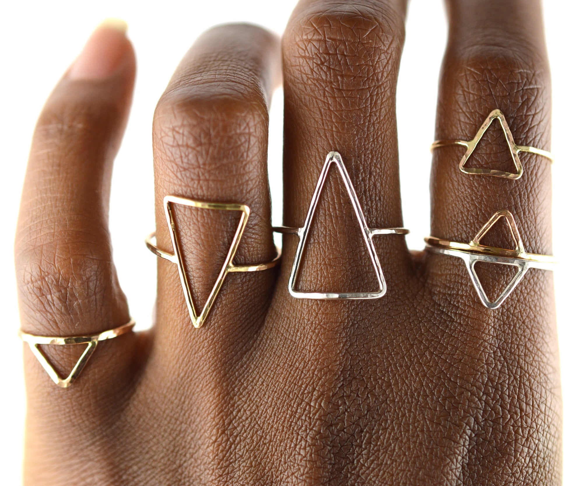 Hammered Triangle Ring – Aquarian Thoughts Jewelry