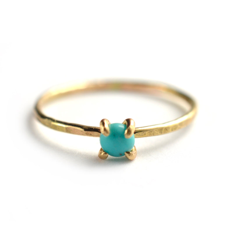 Prong Set Blue Turquoise Ring