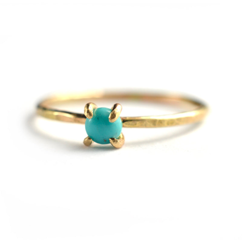 Prong Set Blue Turquoise Ring